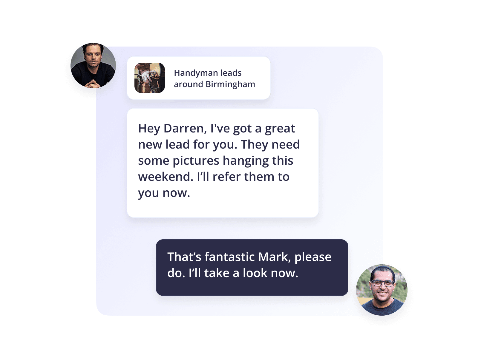 Message sellers and choose leads before purchase on Referr